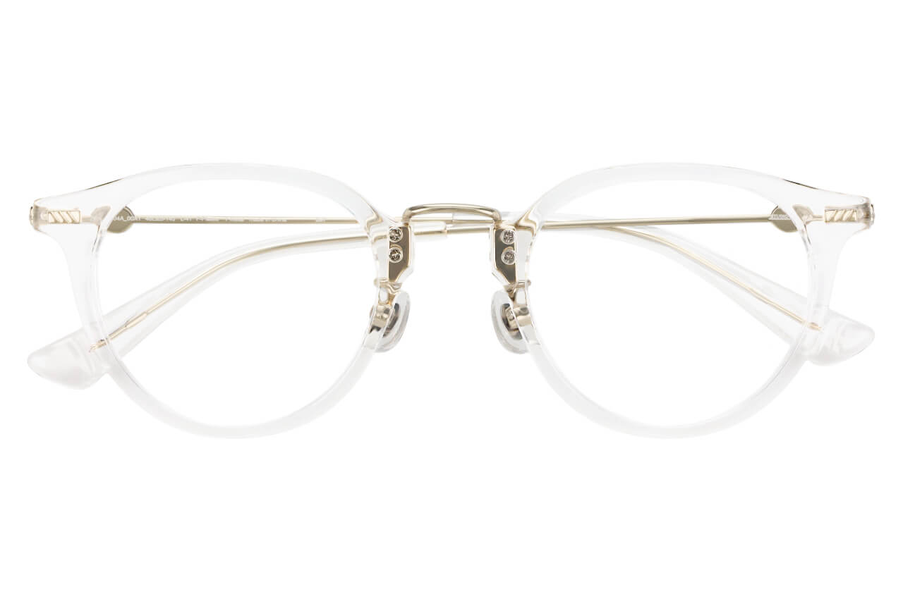 クリア ボストンのメガネ