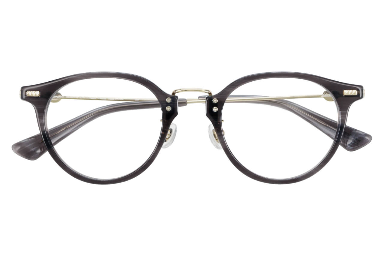 グレー(クリア) ボストンのメガネ