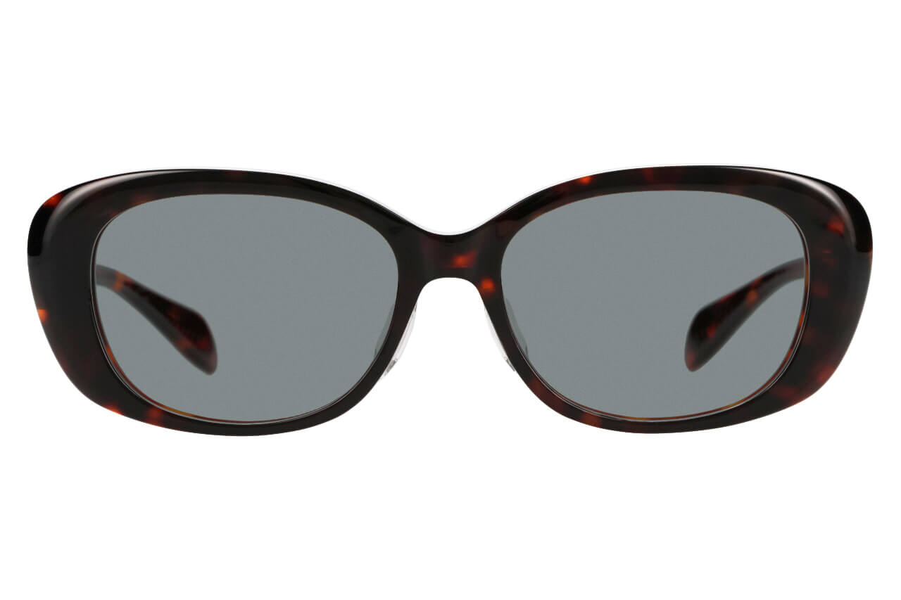 ブラウン(デミ柄) オーバルのサングラス