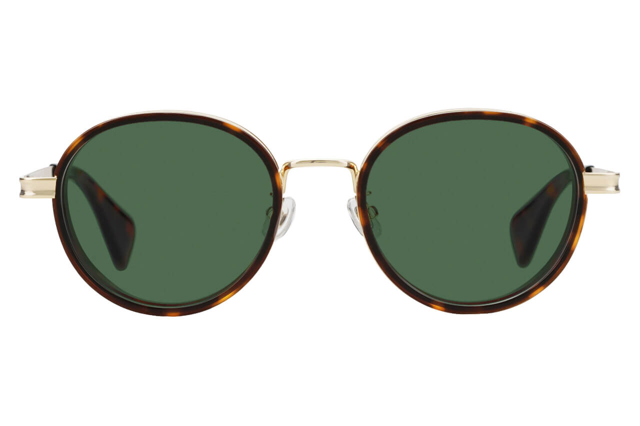 ブラウン(デミ柄) ボストンのサングラス