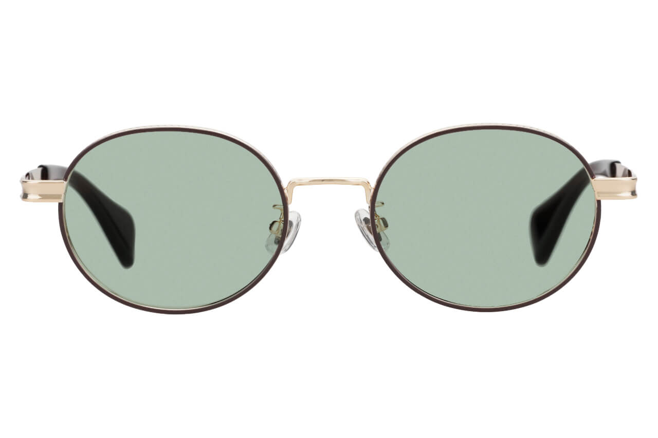 ブラウン(クリア) オーバルのサングラス