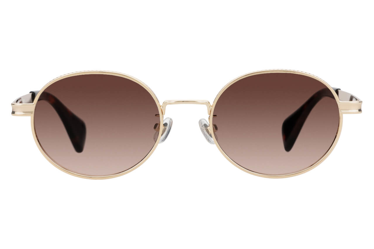 ゴールド オーバルのサングラス