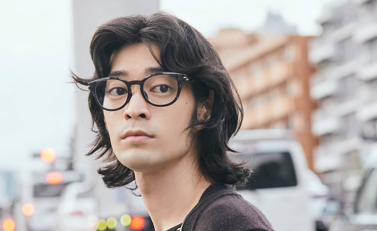 ブラック ボストンのメガネ
