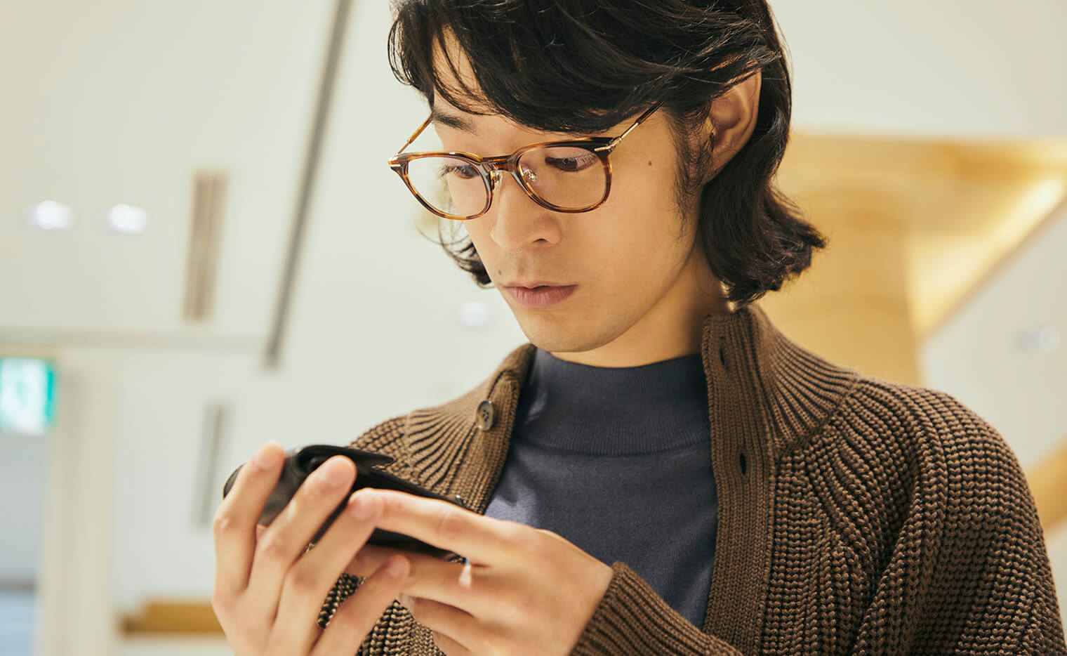 ブラウン ウェリントンのメガネ