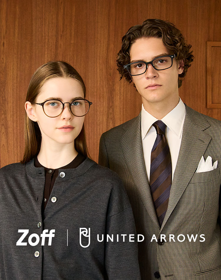 Zoff  ユナイテッドアローズ　黒縁メガネ　眼鏡　スクエアメガネ UNITED ARROWS 2023（ユナイテッドアローズ）｜メガネのZoff