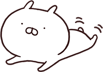 寝そべるうさまる