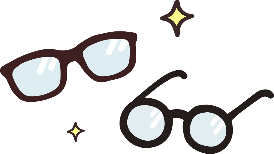 メガネのイラスト