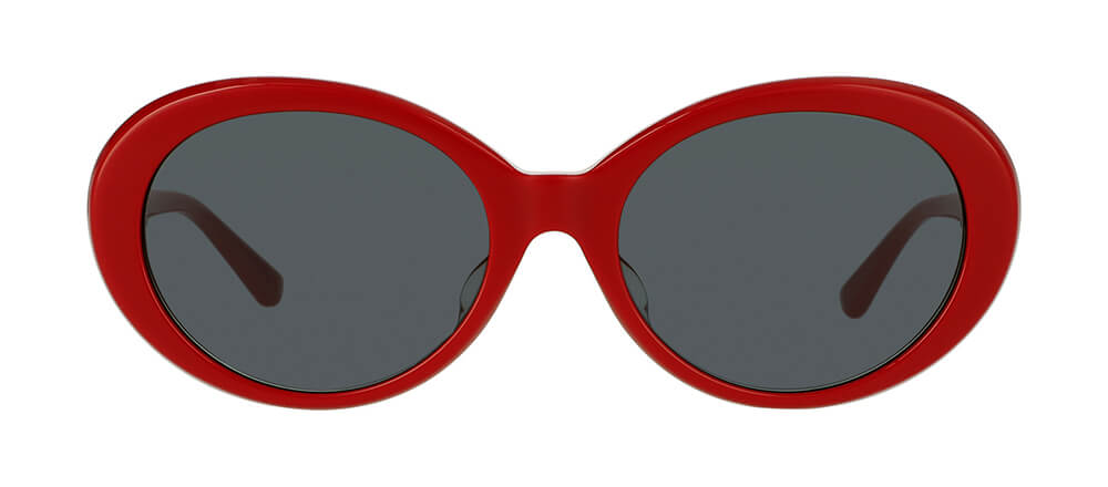 赤色 オーバルのサングラス