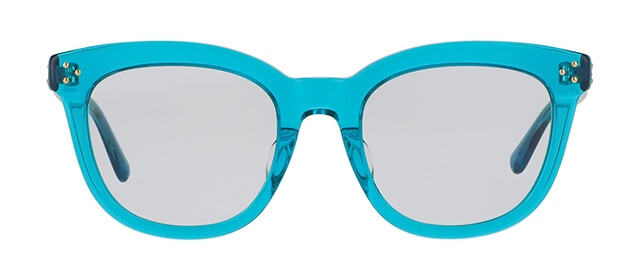 青色 ウェリントンのサングラス
