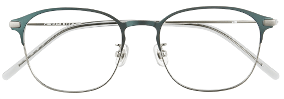 シルバー　ウェリントンのメガネ